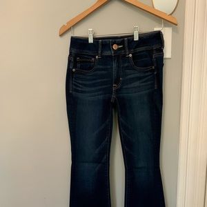 Dark Blue American Eagle Outfitters Bootcut Jeans